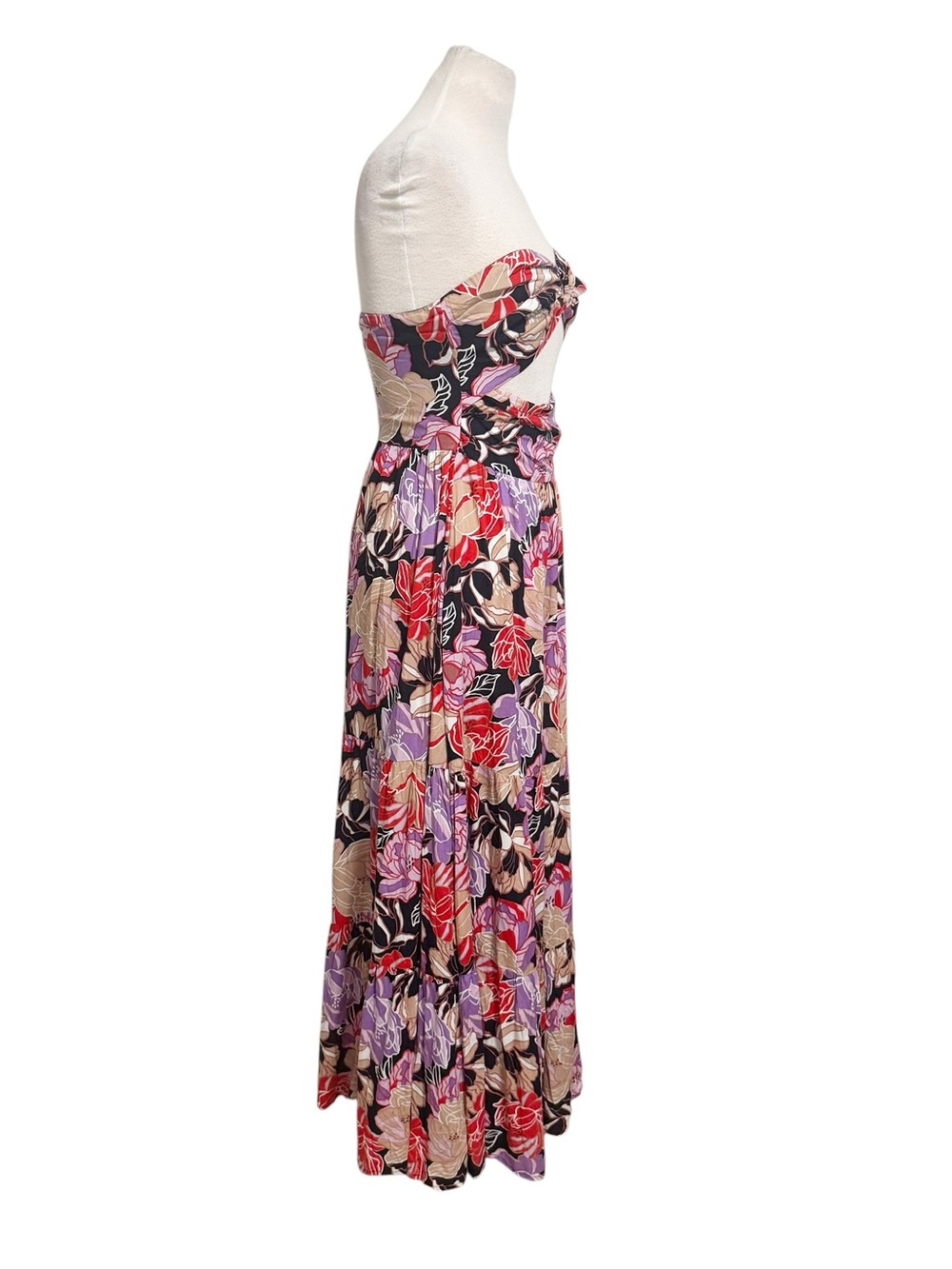 Petal & Pup Floral Strapless Cutout Noosa Maxi Dress Large NWOT - Picture 11 of 15